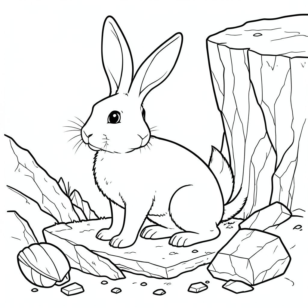 solo, chủ đề đơn, một đầu, hai mắt, hai tai, bốn chân, một đuôi, tỷ lệ tự nhiên, quy mô thích hợp trong môi trường, đúng giải phẫu, thỏ, vách đá, tiếp xúc, phong hóa, đá, đá, mảnh, nhiều lớp, xưa, hóa thạch, vỏ, trang màu, nghệ thuật đường, nền trắng, solo, chủ đề đơn, chính xác về mặt giải phẫu, giải phẫu hoàn hảo