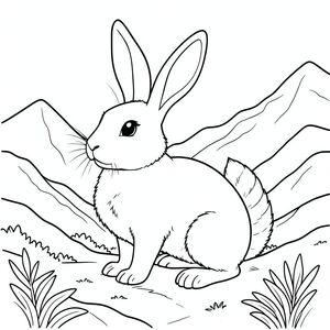 solo, chủ đề đơn, một đầu, hai mắt, hai tai, bốn chân, một đuôi, tỷ lệ tự nhiên, quy mô thích hợp trong môi trường, đúng giải phẫu, thỏ, sương mù, núi, mặt trời mọc, rặng núi, nhiều lớp, chi tiết, thực tế, môi trường, tiền cảnh, nhỏ, trang màu, nghệ thuật đường, nền trắng, solo, chủ đề đơn, đúng về mặt giải phẫu, giải phẫu hoàn hảo