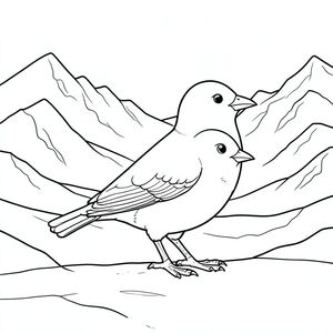 solo, một con chim, một đầu, hai mắt, một mỏ, hai cánh, hai chân, một đuôi, tỷ lệ tự nhiên, quy mô thích hợp trong môi trường, đúng giải phẫu, chim, Bắc Cực, tuyết, núi, rộng lớn, hoang vắng, băng giá, rõ ràng, trắng, lạnh, chạng vạng, trang màu, nghệ thuật đường, nền trắng, solo, chủ đề đơn, chính xác về mặt giải phẫu, giải phẫu hoàn hảo