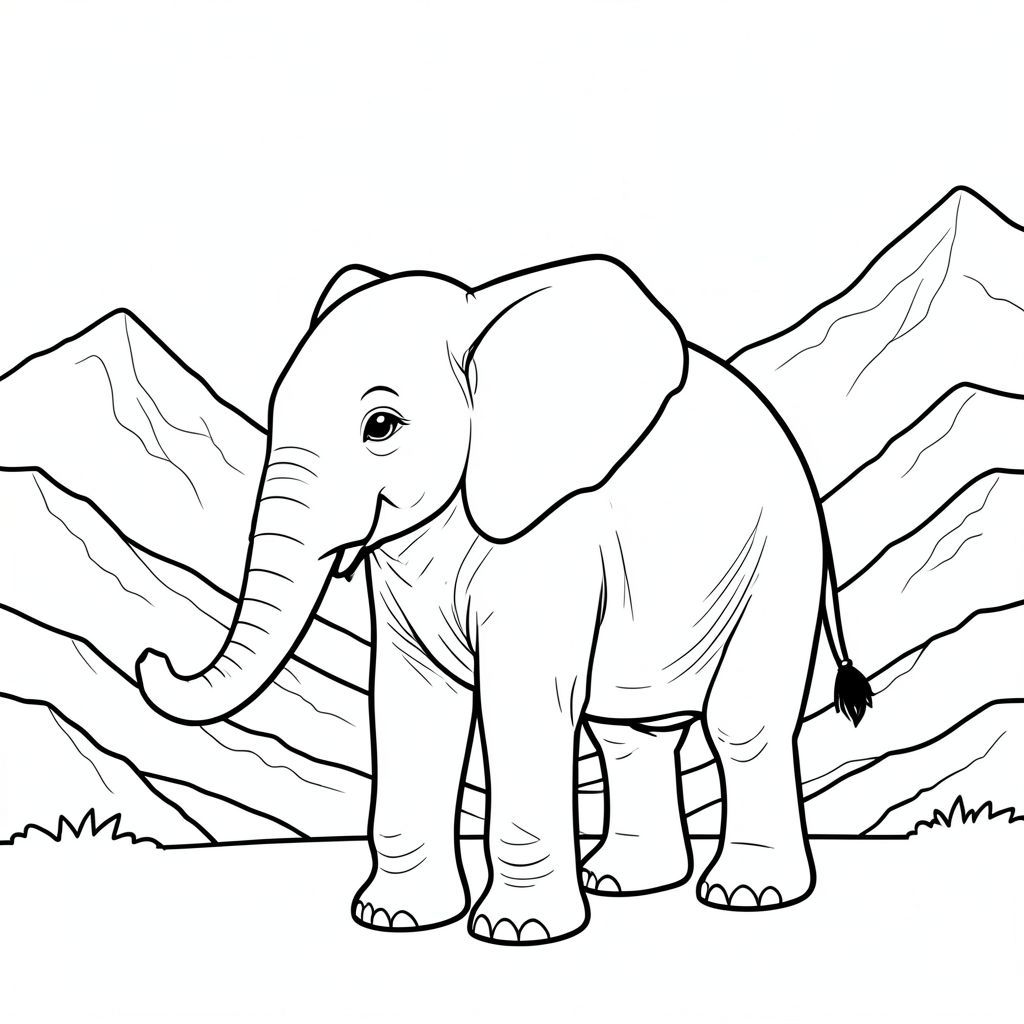 solo, một con voi, một đầu, hai mắt, hai tai lớn, một thân cây, bốn chân, một đuôi, bàn chân trên mặt đất vững chắc, tỷ lệ tự nhiên, quy mô thích hợp trong môi trường, đúng về mặt giải phẫu, voi, Sương mù, núi, mặt trời mọc, Rặng núi, nhiều lớp, Chi tiết, thực tế, Môi trường, lý lịch, Độ dốc, Trang tô màu, nghệ thuật đường nét, nền trắng, Solo, chủ đề đơn, chính xác về mặt giải phẫu, Giải phẫu hoàn hảo