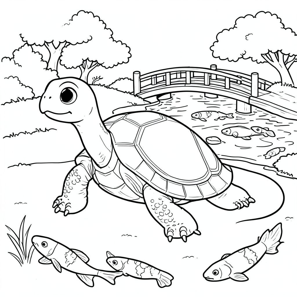 solo, rùa đơn, một đầu, hai mắt, bốn chân, một vỏ, một đuôi, bàn chân trên nền đất vững chắc, tỷ lệ tự nhiên, quy mô thích hợp trong môi trường, đúng giải phẫu, rùa, vườn Nhật Bản, cầu nhỏ, ao cá koi, cầu gỗ, nền đơn giản, sạch sẽ, sách truyện, tinh khiết, trang màu, nghệ thuật đường, nền trắng, solo, chủ đề đơn, đúng về mặt giải phẫu, giải phẫu hoàn hảo