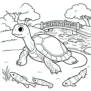 solo, rùa đơn, một đầu, hai mắt, bốn chân, một vỏ, một đuôi, bàn chân trên nền đất vững chắc, tỷ lệ tự nhiên, quy mô thích hợp trong môi trường, đúng giải phẫu, rùa, vườn Nhật Bản, cầu nhỏ, ao cá koi, cầu gỗ, nền đơn giản, sạch sẽ, sách truyện, tinh khiết, trang màu, nghệ thuật đường, nền trắng, solo, chủ đề đơn, đúng về mặt giải phẫu, giải phẫu hoàn hảo