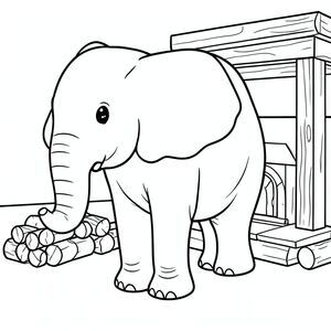 solo, một con voi, một đầu, hai mắt, hai tai lớn, một thân cây, bốn chân, một đuôi, bàn chân trên nền vững chắc, tỷ lệ tự nhiên, quy mô thích hợp trong môi trường, đúng về mặt giải phẫu, voi, Lò sưởi, lò sưởi, khúc gỗ, dầm gỗ, nền đơn giản, dọn dẹp, ấm áp, ấm áp, ấm cúng, mộc mạc, nhỏ, trang màu, nghệ thuật đường, nền trắng, solo, chủ đề đơn, đúng giải phẫu, giải phẫu hoàn hảo