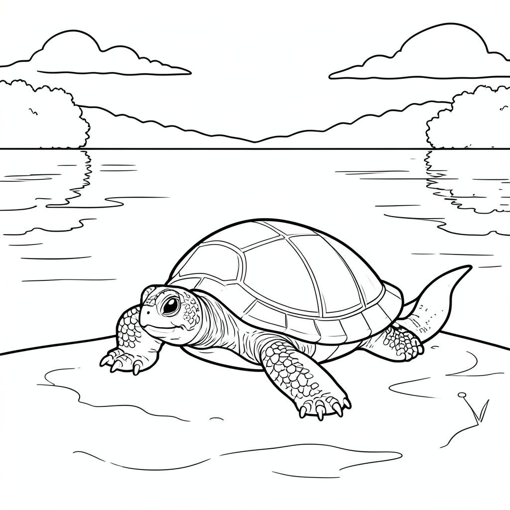 Độc lập, Rùa đơn, một đầu, hai mắt, bốn chân, một vỏ, một đuôi, bàn chân trên mặt đất vững chắc, tỷ lệ tự nhiên, quy mô thích hợp trong môi trường, đúng giải phẫu, rùa, hồ, hoàng hôn, Bầu trời, Sự phản chiếu, điềm tĩnh, trong sáng, Nước, mịn, yên bình, đơn giản, trang màu, nghệ thuật đường, nền trắng, solo, chủ đề đơn, chính xác về mặt giải phẫu, giải phẫu hoàn hảo