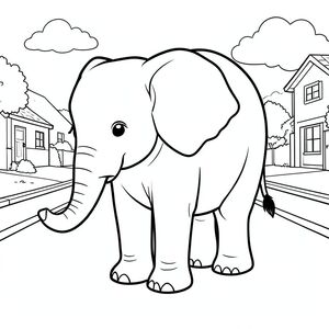 Độc lập, một con voi, một đầu, hai mắt, hai tai lớn, một thân cây, bốn chân, một đuôi, chân trên mặt đất vững chắc, tỷ lệ tự nhiên, quy mô thích hợp trong môi trường, đúng về mặt giải phẫu, voi, đường có ánh nắng, đường ngoại ô, nền đơn giản, môi trường sạch sẽ, nhỏ, sách truyện, tinh khiết, nền đơn giản, làm sạch, trang màu, nghệ thuật đường, nền trắng, solo, chủ đề đơn, đúng giải phẫu, giải phẫu hoàn hảo