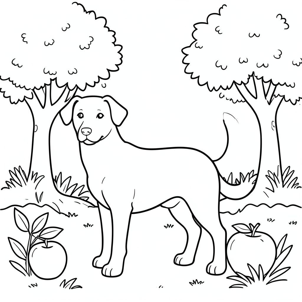 solo, chủ đề đơn, một đầu, hai mắt, hai tai, bốn chân, một đuôi, tỷ lệ tự nhiên, quy mô thích hợp trong môi trường, đúng giải phẫu,, Rừng cây, táo, trái cây, chín muồi, đơn giản, sạch sẽ, Môi trường, lý lịch, tuyến tính, trang màu, nghệ thuật đường, nền trắng, solo, chủ đề đơn, đúng về mặt giải phẫu, giải phẫu hoàn hảo