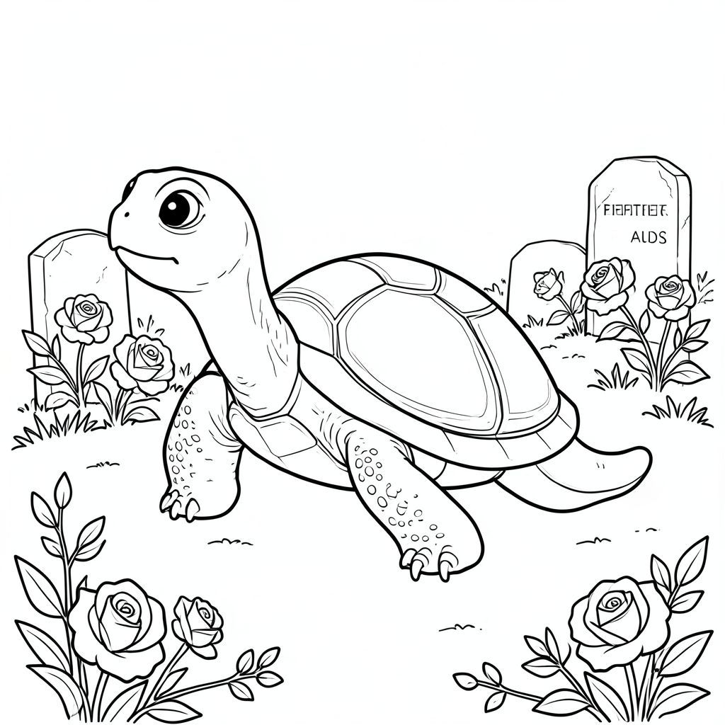 solo, rùa đơn, một đầu, hai mắt, bốn chân, một vỏ, một đuôi, bàn chân trên mặt đất vững chắc, tỷ lệ tự nhiên, quy mô thích hợp trong môi trường, đúng giải phẫu, rùa, mảng đá, hoa hồng, vườn, yên tĩnh, đài tưởng niệm, nhỏ, đơn giản, dọn dẹp, tinh khiết, sách truyện, trang tô màu, nghệ thuật đường, nền trắng, solo, chủ đề đơn, đúng giải phẫu, giải phẫu hoàn hảo