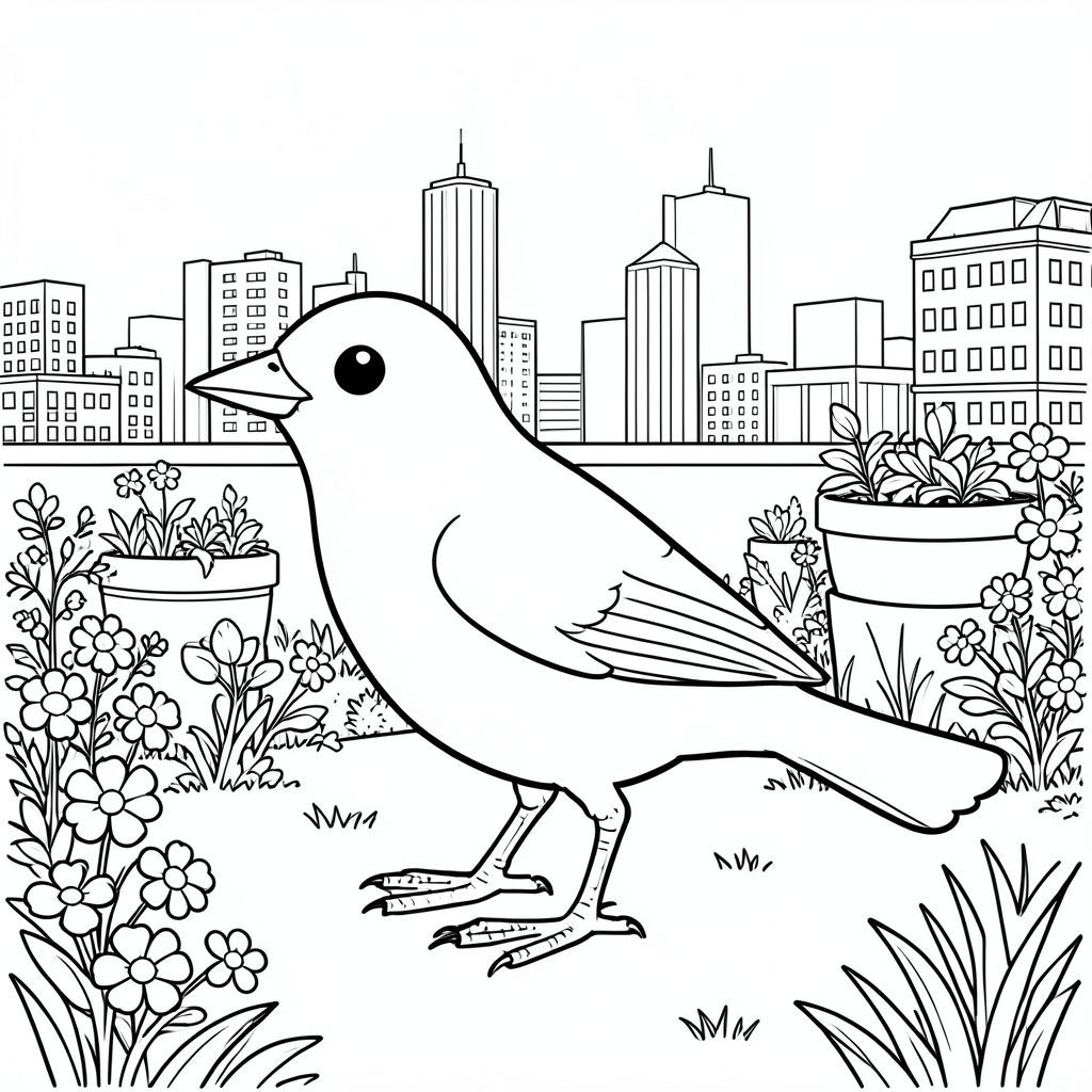 solo, một con chim, một cái đầu, hai mắt, một mỏ, hai cánh, hai chân, một đuôi, tỷ lệ tự nhiên, quy mô thích hợp trong môi trường, đúng giải phẫu, chim, Sân thượng, Tòa nhà thành phố, Chậu trồng cây trên cao, Đường chân trời, dọn dẹp, đơn giản, lý lịch, vườn, hoa, cỏ, trang màu, nghệ thuật đường, nền trắng, solo, chủ đề đơn, đúng về mặt giải phẫu, giải phẫu hoàn hảo