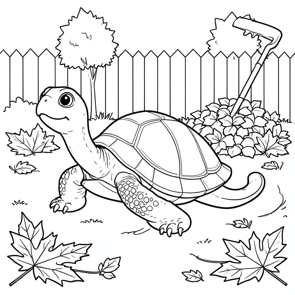 solo, Rùa đơn, một đầu, hai mắt, bốn chân, một vỏ, một đuôi, bàn chân trên mặt đất vững chắc, tỷ lệ tự nhiên, quy mô thích hợp trong môi trường, đúng về mặt giải phẫu, rùa, Mùa thu, sân sau, lá, cọc, ấm áp, nắng, đơn giản, dọn dẹp, cào, trắng, trang màu, nghệ thuật đường, nền trắng, solo, chủ đề đơn, đúng giải phẫu, giải phẫu hoàn hảo