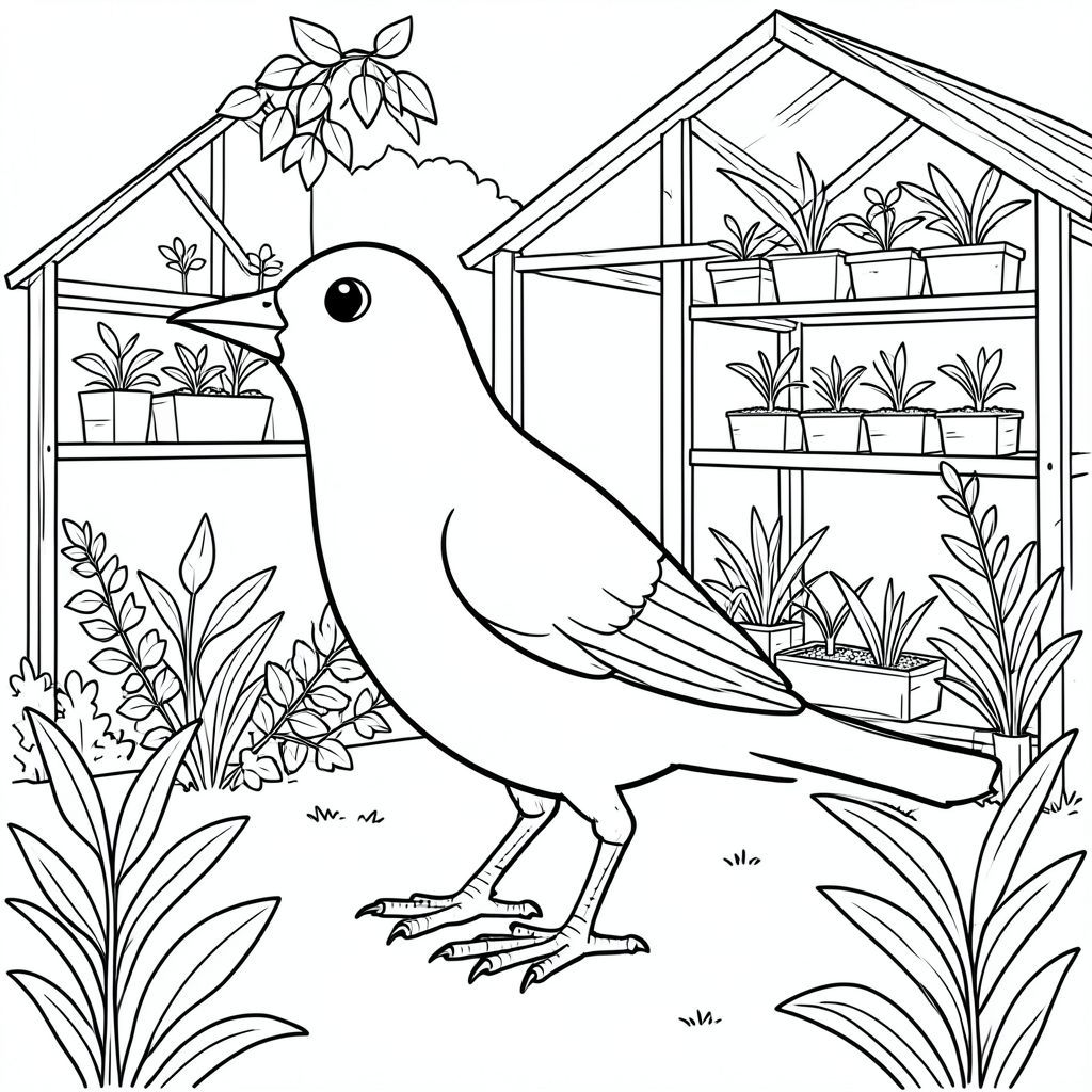 solo, một con chim, một đầu, hai mắt, một mỏ, hai cánh, hai chân, một đuôi, tỷ lệ tự nhiên, quy mô thích hợp trong môi trường, đúng giải phẫu, chim, Nhà kính, cây con, Kệ gỗ, nền đơn giản, môi trường sạch sẽ, tự nhiên, ngoài trời, Tán lá, thực vật, Dọc, trang màu, nghệ thuật đường, nền trắng, solo, chủ đề đơn, đúng giải phẫu, giải phẫu hoàn hảo