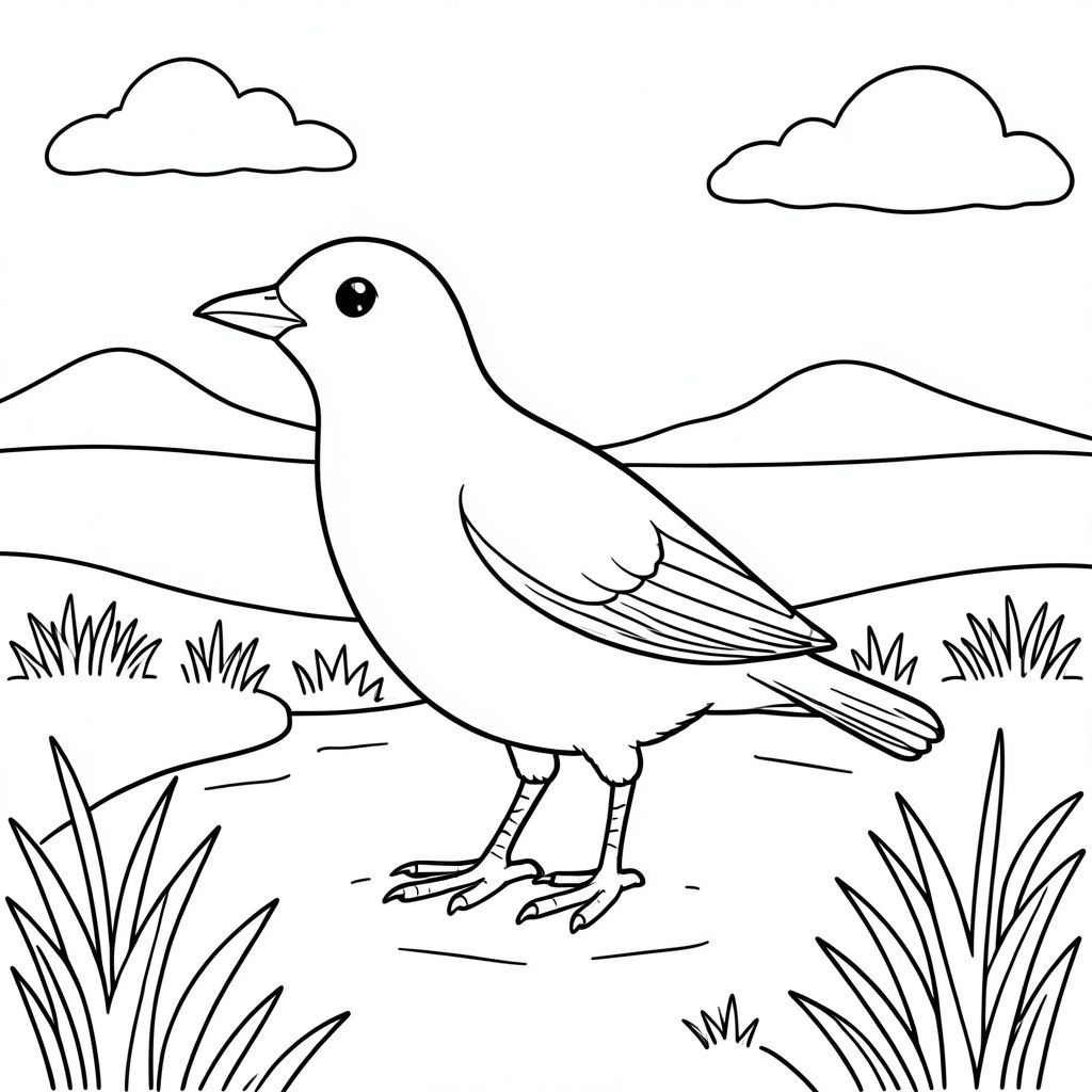 solo, một con chim, một đầu, hai mắt, một mỏ, hai cánh, hai chân, một đuôi, tỷ lệ tự nhiên, quy mô thích hợp trong môi trường, đúng giải phẫu, chim, lạch, đồng cỏ, đồng cỏ, bằng phẳng, đơn giản, dọn dẹp, lý lịch, bầu trời, ánh sáng mặt trời, tô màu, nghệ thuật đường, nền trắng, solo, chủ đề đơn, đúng giải phẫu, giải phẫu hoàn hảo