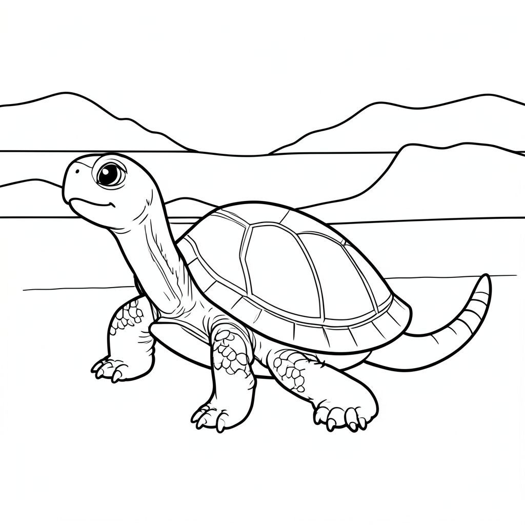 solo, rùa đơn, một đầu, hai mắt, bốn chân, một vỏ, một đuôi, bàn chân trên mặt đất vững chắc, tỷ lệ tự nhiên, quy mô thích hợp trong môi trường, đúng giải phẫu, rùa, Sa mạc, mesa, đường chân trời, hoàng hôn, Hình bóng, bằng phẳng, đơn giản, dọn dẹp, lý lịch, phong cảnh, trang tô màu, nghệ thuật đường, nền trắng, solo, chủ đề đơn, chính xác về mặt giải phẫu, giải phẫu hoàn hảo