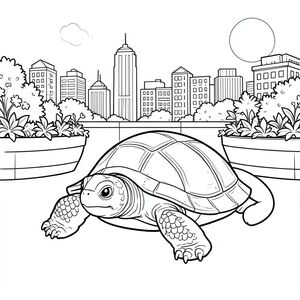solo, rùa đơn, một đầu, hai mắt, bốn chân, một vỏ, một đuôi, bàn chân trên nền đất vững chắc, tỷ lệ tự nhiên, quy mô thích hợp trong môi trường, đúng về mặt giải phẫu, rùa, Sân thượng, Tòa nhà thành phố, Người trồng cây nâng cao, Đường chân trời, vườn, cây xanh, Ánh sáng mặt trời, dọn dẹp, đơn giản, lý lịch, trang tô màu, nghệ thuật đường, nền trắng, Solo, chủ đề đơn, đúng giải phẫu, giải phẫu hoàn hảo