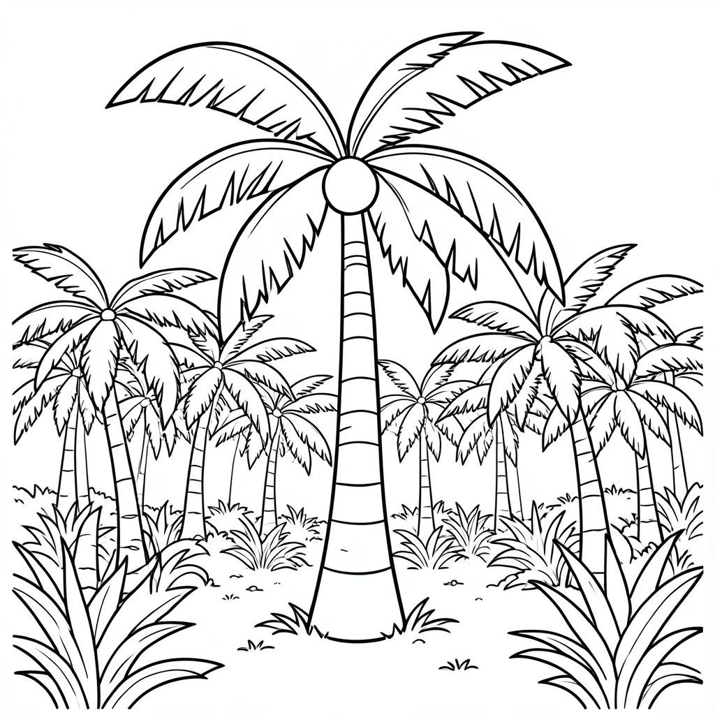 a coconut tree field  full of coconut  