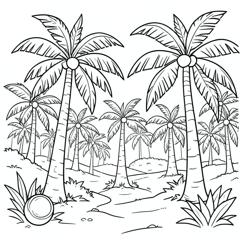 A coconut farms full of coconut 