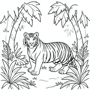 Tiger in the jungle 
