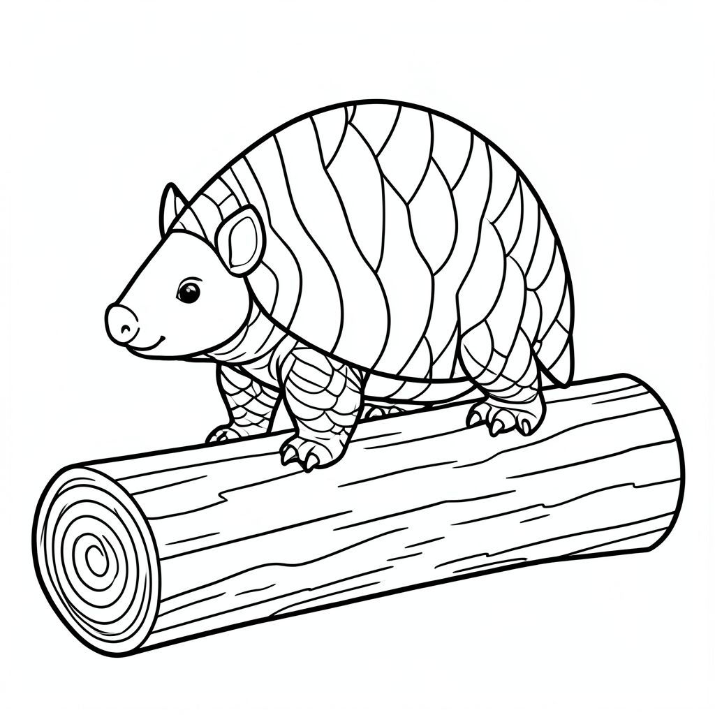 A pangolin with skin  sitting on a log