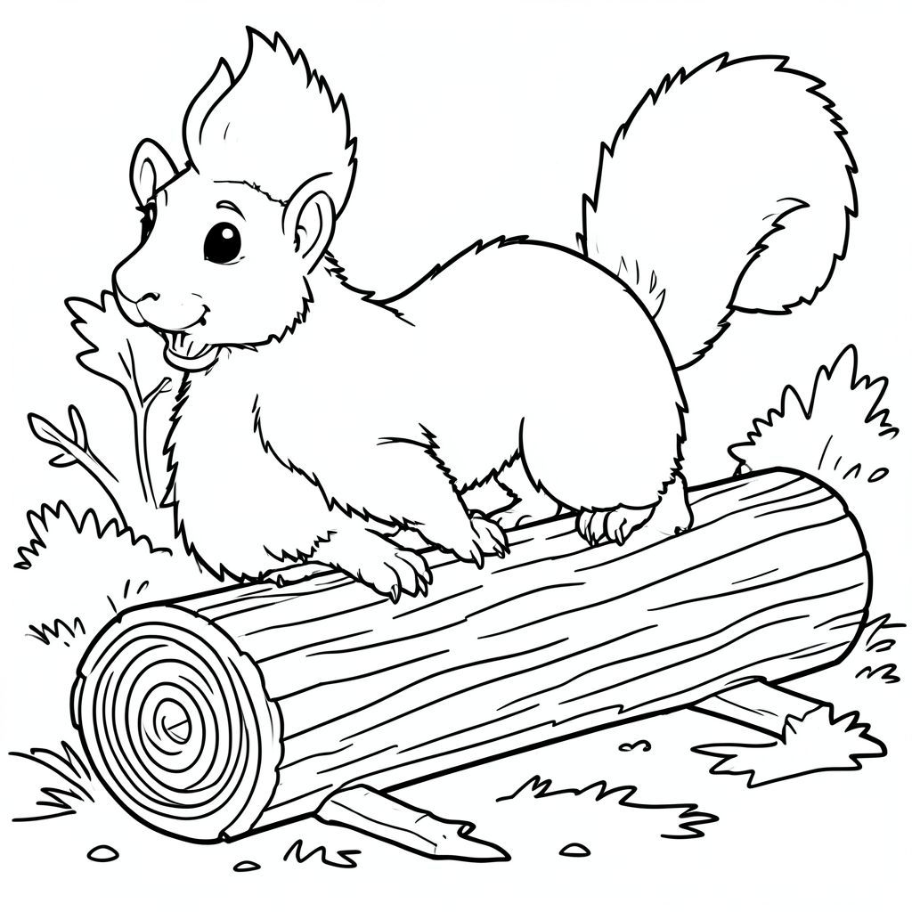 Gopher nhai khúc gỗ