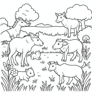 Tất cả các loại động vật trên cánh đồng