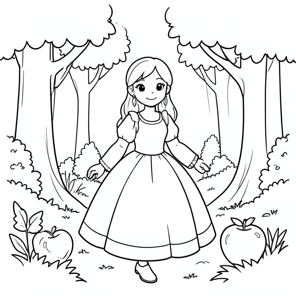 TẠO ẢNH BẠCH TUYẾT VỚI VÀ HÌNH ẢNH VỚI MỘT QUẢ TÁO TRONG RỪNG 