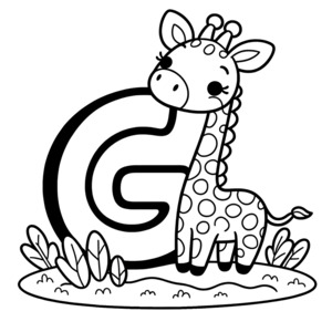 Hươu cao cổ với chữ G