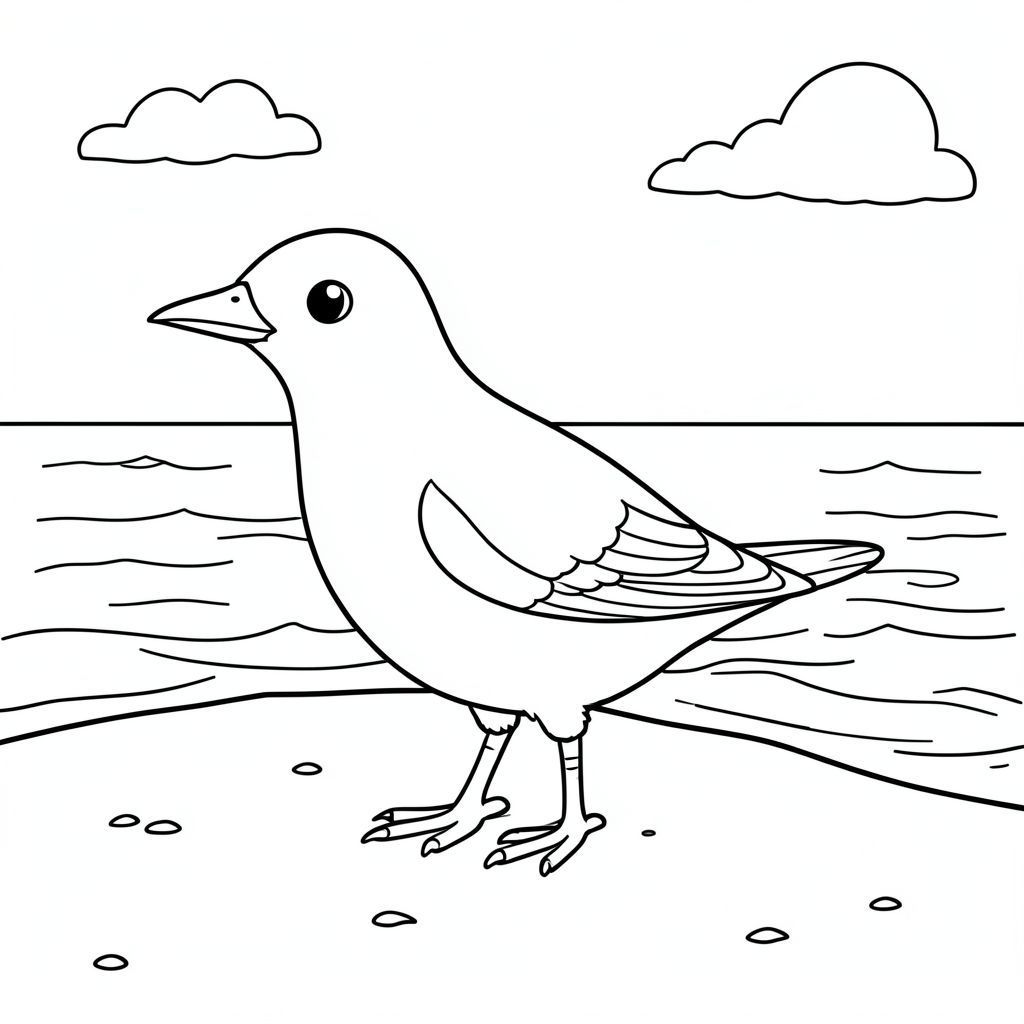 Độc lập, một con chim, một đầu, hai mắt, một mỏ, hai cánh, hai chân, một đuôi, tỷ lệ tự nhiên, quy mô thích hợp trong môi trường, đúng giải phẫu, chim, Bãi biển cát, cát, Nước, bầu trời quang đãng, ánh sáng mặt trời, sóng, bờ biển, nhỏ, đơn giản, dọn dẹp, trang màu, nghệ thuật đường, nền trắng, solo, chủ đề đơn, đúng giải phẫu, giải phẫu hoàn hảo