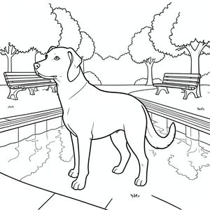 solo, chủ đề đơn, một đầu, hai mắt, hai tai, bốn chân, một đuôi, tỷ lệ tự nhiên, quy mô thích hợp trong môi trường, đúng giải phẫu,, hồ bơi, công viên tưởng niệm, băng ghế, yên tĩnh, phản chiếu, đơn giản, dọn dẹp, lý lịch, phong cảnh, cây cối, trang màu, nghệ thuật đường, nền trắng, solo, chủ đề đơn, đúng về mặt giải phẫu, giải phẫu hoàn hảo