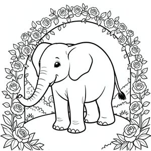 Độc lập, một con voi, một đầu, hai mắt, hai tai lớn, một thân cây, bốn chân, một đuôi, bàn chân trên nền đất vững chắc, tỷ lệ tự nhiên, quy mô thích hợp trong môi trường, đúng giải phẫu, voi, đường vườn, quanh co, cổng vòm, hoa hồng, leo núi, đơn giản, sạch sẽ, lý lịch, sách truyện, tinh khiết, trang màu, nghệ thuật đường, nền trắng, solo, chủ đề đơn, đúng giải phẫu, giải phẫu hoàn hảo