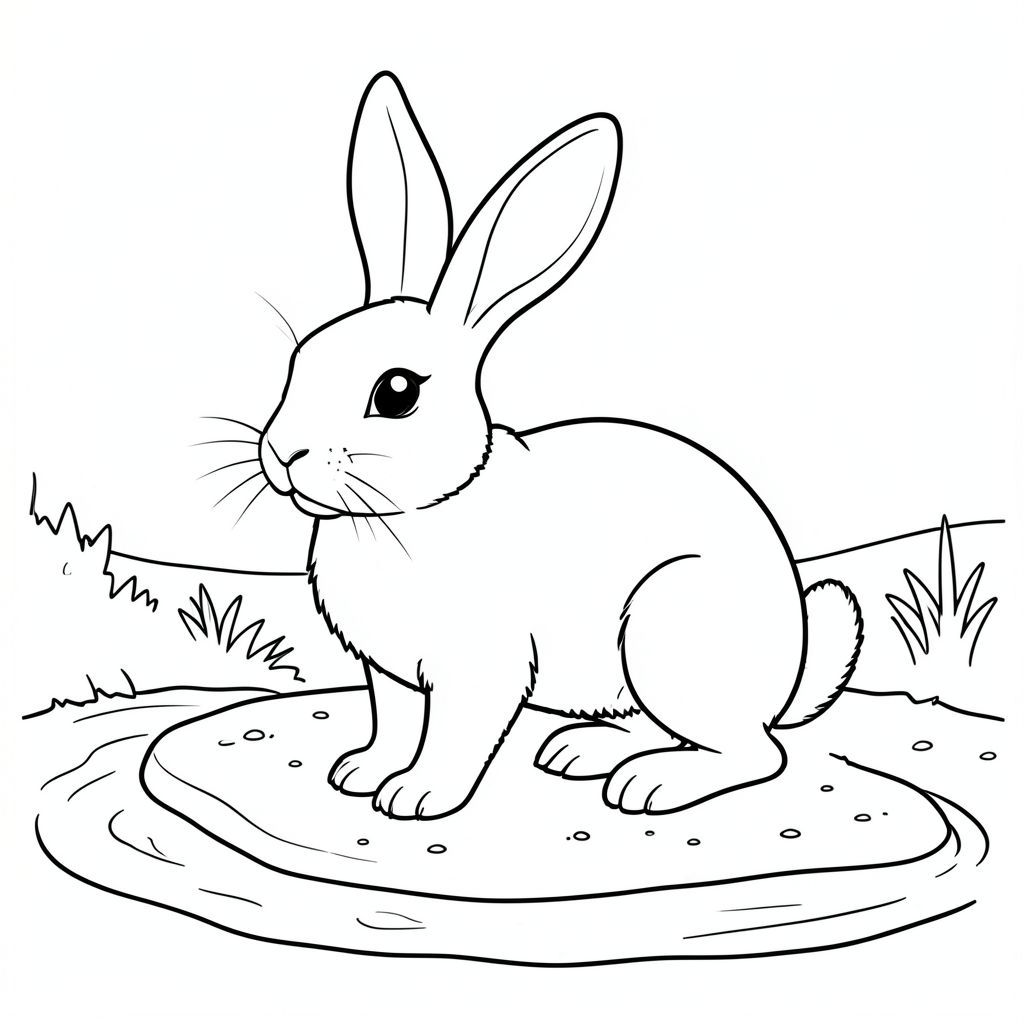 solo, chủ đề đơn, một đầu, hai mắt, hai tai, bốn chân, một đuôi, tỷ lệ tự nhiên, quy mô thích hợp trong môi trường, đúng giải phẫu, thỏ, nước, ngân hàng cát, đầu vào nhỏ, được che chở, đơn giản, sạch sẽ, lý lịch, màu nước rửa, phác thảo, tinh khiết, trang màu, nghệ thuật đường, nền trắng, solo, chủ đề đơn, chính xác về mặt giải phẫu, giải phẫu hoàn hảo