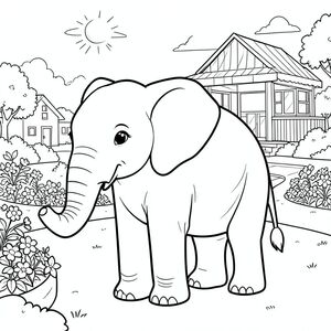 Độc lập, một con voi, một đầu, hai mắt, hai tai lớn, một thân cây, bốn chân, một đuôi, chân trên mặt đất vững chắc, tỷ lệ tự nhiên, quy mô thích hợp trong môi trường, đúng về mặt giải phẫu, voi, ban nhạc, công viên thị trấn, bồn hoa, ánh sáng mặt trời, cây xanh, nền đơn giản, dọn dẹp, sách truyện, thuần khiết, hòa bình, trang màu, nghệ thuật đường, nền trắng, solo, chủ đề đơn, đúng giải phẫu, giải phẫu hoàn hảo