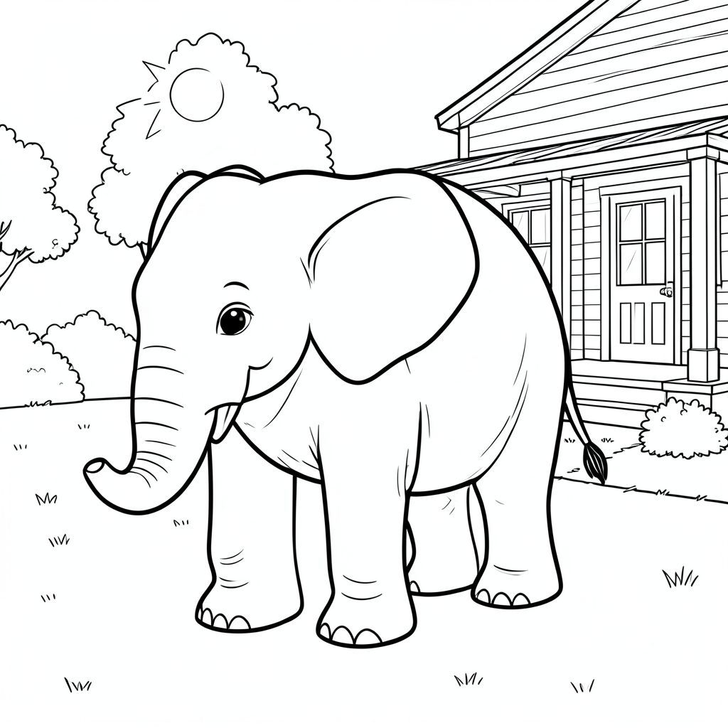 Độc lập, một con voi, một đầu, hai mắt, hai tai lớn, một thân cây, bốn chân, một cái đuôi, bàn chân trên nền đất vững chắc, tỷ lệ tự nhiên, quy mô thích hợp trong môi trường, đúng về mặt giải phẫu, voi, trang trại, hiên nhà, bãi cỏ, nắng, đơn giản, lý lịch, dọn dẹp, hình minh họa, tinh khiết, trắng, trang màu, nghệ thuật đường, nền trắng, solo, chủ đề đơn, chính xác về mặt giải phẫu, giải phẫu hoàn hảo