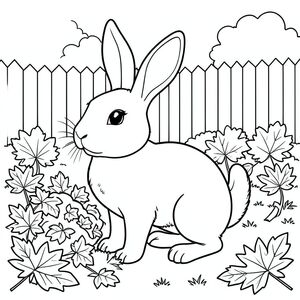 solo, chủ đề đơn, một đầu, hai mắt, hai tai, bốn chân, một đuôi, tỷ lệ tự nhiên, quy mô thích hợp trong môi trường, đúng giải phẫu, thỏ, Mùa thu, sân sau, lá, cọc, ấm áp, nắng, đơn giản, sạch sẽ, lý lịch, cào, trang màu, nghệ thuật đường, nền trắng, solo, chủ đề đơn, chính xác về mặt giải phẫu, giải phẫu hoàn hảo