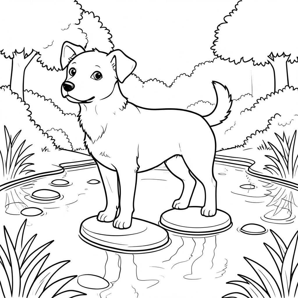 solo, chủ đề đơn, một đầu, hai mắt, hai tai, bốn chân, một đuôi, tỷ lệ tự nhiên, quy mô thích hợp trong môi trường, đúng giải phẫu,, ao hoa huệ, bước đá tròn, nước, phản chiếu, đá mịn, nước trong, ánh sáng mặt trời, gió nhẹ, cây cối xa, cây xanh tươi tốt, trang màu, nghệ thuật đường, nền trắng, solo, chủ đề đơn, đúng giải phẫu, giải phẫu hoàn hảo