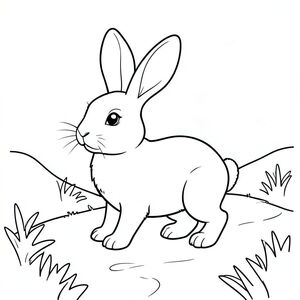 solo, chủ đề đơn, một đầu, hai mắt, hai tai, bốn chân, một đuôi, tỷ lệ tự nhiên, quy mô thích hợp trong môi trường, đúng giải phẫu, thỏ, Kênh đào, con đường, đi bộ, yên tĩnh, thanh thản, yên tĩnh, nhỏ, đơn giản, sạch sẽ, lý lịch, trang màu, nghệ thuật đường, nền trắng, solo, chủ đề đơn, đúng về mặt giải phẫu, giải phẫu hoàn hảo