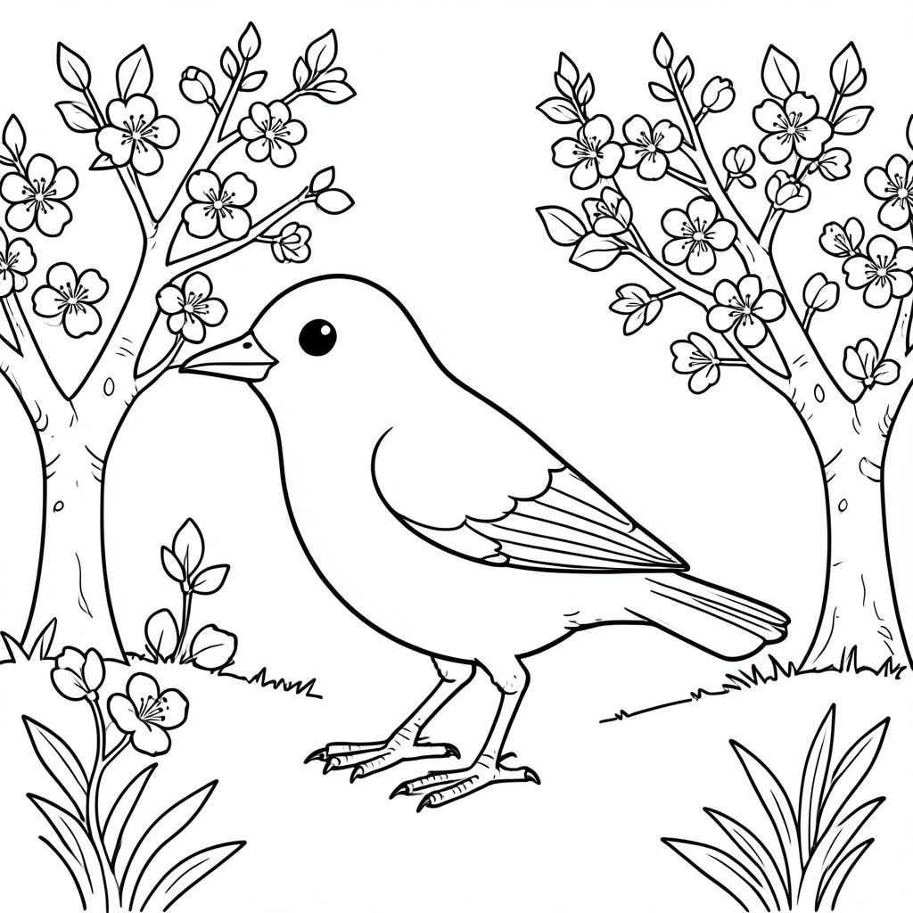 Độc lập, một con chim, một đầu, hai mắt, một mỏ, hai cánh, hai chân, một đuôi, tỷ lệ tự nhiên, quy mô thích hợp trong môi trường, đúng giải phẫu, chim, vườn cây ăn quả, hoa, cây táo, cánh hoa, mùa xuân, ánh sáng mặt trời, rõ ràng, đơn giản, lý lịch, dọn dẹp, trang màu, nghệ thuật đường, nền trắng, solo, chủ đề đơn, đúng giải phẫu, giải phẫu hoàn hảo