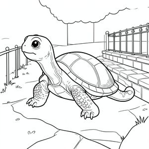 solo, Rùa đơn, một đầu, hai mắt, bốn chân, một vỏ, một đuôi, bàn chân trên mặt đất vững chắc, tỷ lệ tự nhiên, quy mô thích hợp trong môi trường, đúng giải phẫu, rùa, kênh hẹp, gạch, bàn là, lan can, con đường, đơn giản, sạch sẽ, lý lịch, tắt tiếng, sách truyện, trang tô màu, nghệ thuật đường, nền trắng, solo, chủ đề đơn, đúng giải phẫu, giải phẫu hoàn hảo