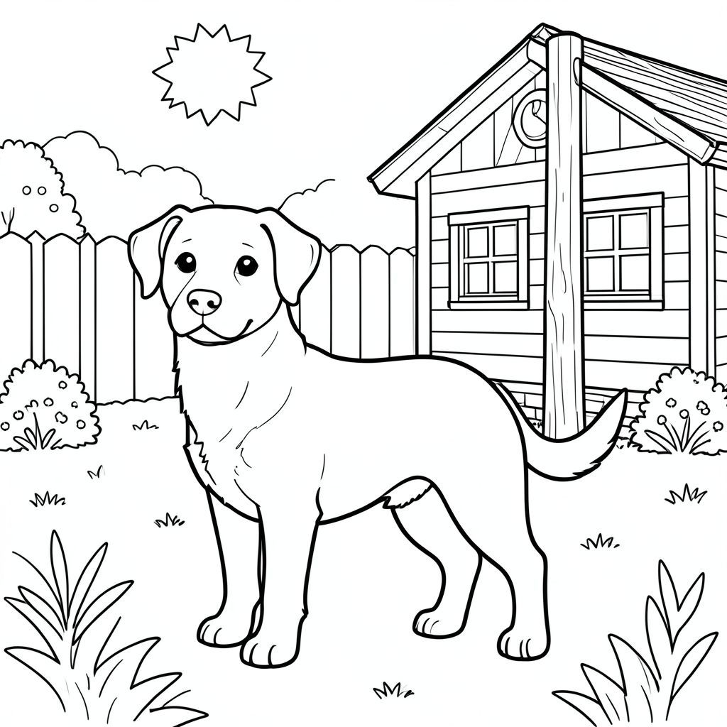 solo, chủ đề đơn, một đầu, hai mắt, hai tai, bốn chân, một đuôi, tỷ lệ tự nhiên, quy mô thích hợp trong môi trường, đúng giải phẫu,, nhà gỗ, cực, vườn, sân sau, nắng, rõ ràng, đơn giản, dọn dẹp, lý lịch, phong cảnh, trang màu, nghệ thuật đường, nền trắng, solo, chủ đề đơn, đúng về mặt giải phẫu, giải phẫu hoàn hảo