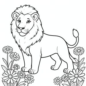 solo, chủ đề đơn, một đầu, hai mắt, hai tai, bốn chân, một đuôi, tỷ lệ tự nhiên, quy mô thích hợp trong môi trường, đúng giải phẫu, sư tử, Zennials, vườn, hoa, Zinnias, vũ trụ, nền đơn giản, sạch sẽ, bằng phẳng, sách truyện, tinh khiết, trang màu, nghệ thuật đường, nền trắng, solo, chủ đề đơn, đúng về mặt giải phẫu, giải phẫu hoàn hảo