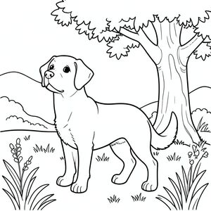 solo, chủ đề đơn, một đầu, hai mắt, hai tai, bốn chân, một đuôi, tỷ lệ tự nhiên, quy mô thích hợp trong môi trường, đúng giải phẫu,, đồng cỏ, cây sồi, bóng râm, ánh sáng mặt trời, nền đơn giản, dọn dẹp, thuần khiết, sách truyện, thuần khiết, trang màu, nghệ thuật đường, nền trắng, solo, chủ đề đơn, đúng giải phẫu, giải phẫu hoàn hảo