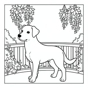 solo, chủ đề đơn, một đầu, hai mắt, hai tai, bốn chân, một đuôi, tỷ lệ tự nhiên, quy mô thích hợp trong môi trường, đúng giải phẫu,, Ban công, cây xanh, cây treo, vườn, yên tĩnh, đơn giản, sạch sẽ, ngoài trời, xem, phong cảnh, tô màu, nghệ thuật đường, nền trắng, solo, chủ đề đơn, đúng về mặt giải phẫu, giải phẫu hoàn hảo