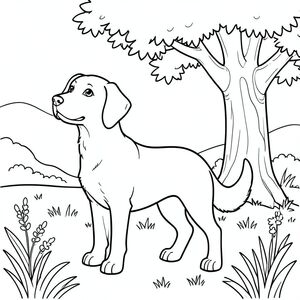 solo, chủ đề đơn, một đầu, hai mắt, hai tai, bốn chân, một đuôi, tỷ lệ tự nhiên, quy mô thích hợp trong môi trường, đúng giải phẫu,, đồng cỏ, cây sồi, bóng râm, ánh sáng mặt trời, nền đơn giản, dọn dẹp, thuần khiết, sách truyện, đơn giản, lý lịch, tô màu, nghệ thuật đường, nền trắng, solo, chủ đề đơn, đúng giải phẫu, giải phẫu hoàn hảo