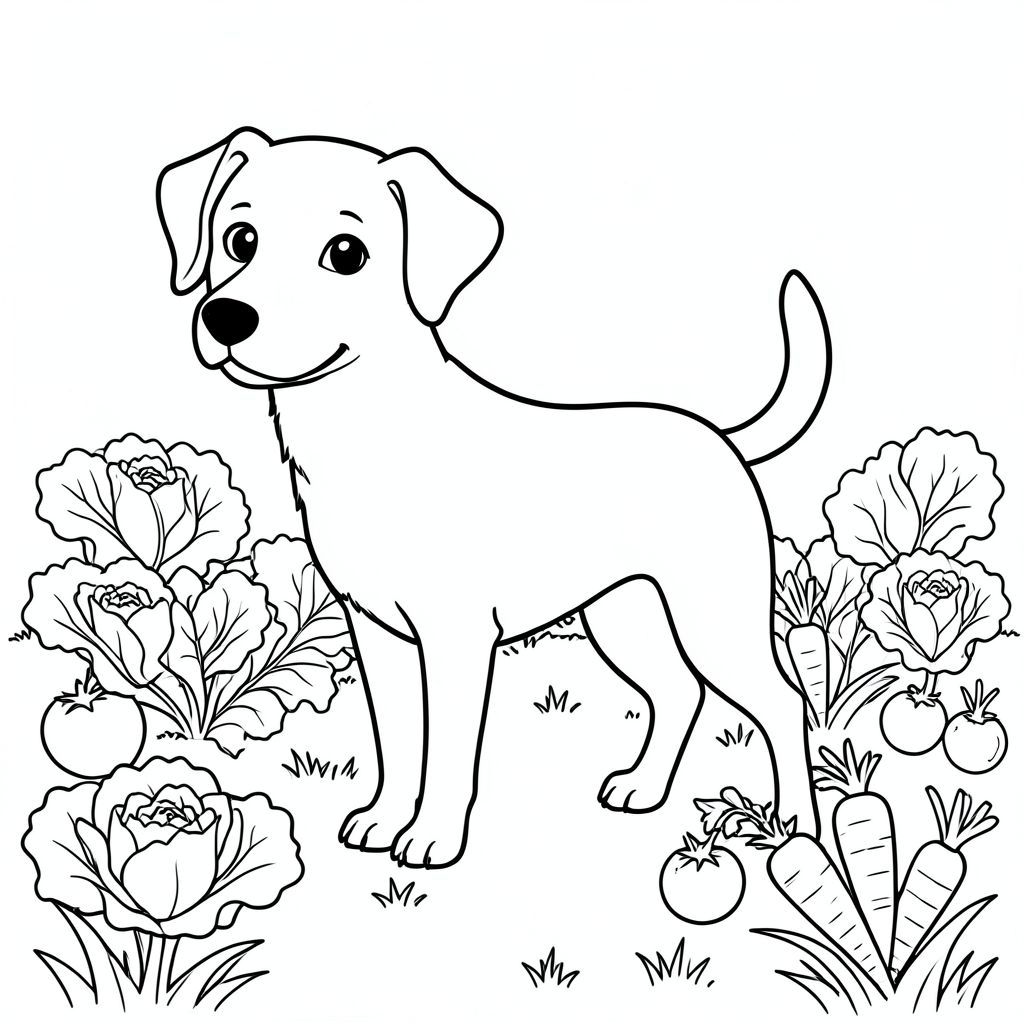 solo, chủ đề đơn, một đầu, hai mắt, hai tai, bốn chân, một đuôi, tỷ lệ tự nhiên, quy mô thích hợp trong môi trường, đúng giải phẫu,, vườn, hàng, rau diếp, cà rốt, cà chua, ánh sáng mặt trời, đơn giản, dọn dẹp, lý lịch, cỏ, tô màu, nghệ thuật đường, nền trắng, solo, chủ đề đơn, đúng giải phẫu, giải phẫu hoàn hảo