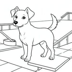 solo, chủ đề đơn, một đầu, hai mắt, hai tai, bốn chân, một đuôi, tỷ lệ tự nhiên, quy mô thích hợp trong môi trường, đúng giải phẫu,, Đô thị, công viên trượt băng, đường dốc, bê tông, bát, vỉa hè, bê tông, kim loại, sạch sẽ, đơn giản, tô màu, nghệ thuật đường, nền trắng, solo, chủ đề đơn, đúng giải phẫu, giải phẫu hoàn hảo