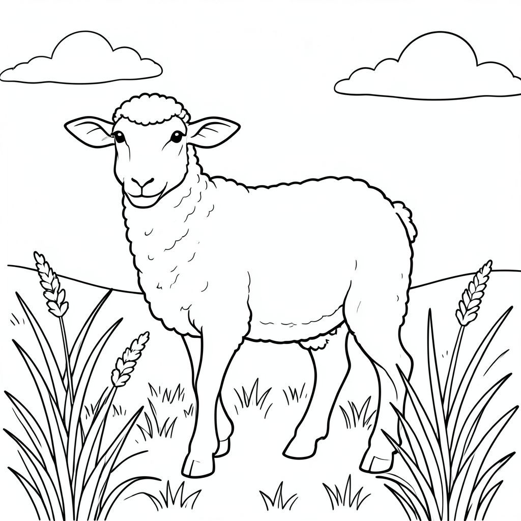 solo, chủ đề đơn, một đầu, hai mắt, hai tai, bốn chân, một đuôi, tỷ lệ tự nhiên, quy mô thích hợp trong môi trường, đúng giải phẫu, Cừu, Cỏ cao, lắc lư, Gió nhẹ, cánh đồng, đơn giản, sạch sẽ, Môi trường, lý lịch, thoáng mát, Bầu trời, trang màu, nghệ thuật đường, nền trắng, Solo, chủ đề đơn, đúng về mặt giải phẫu, giải phẫu hoàn hảo