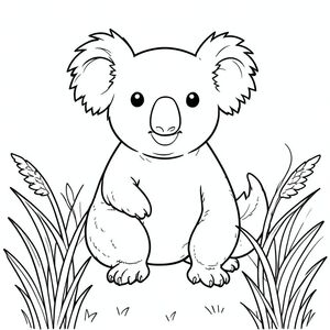 solo, chủ đề đơn, một đầu, hai mắt, hai tai, bốn chân, một đuôi, tỷ lệ tự nhiên, quy mô thích hợp trong môi trường, đúng giải phẫu, Koala, Cỏ cao, lắc lư, Gió nhẹ, cánh đồng đơn giản, môi trường sạch sẽ, lý lịch, màu nước rửa, nhỏ, đơn giản, thuần khiết, trang màu, nghệ thuật đường, nền trắng, solo, chủ đề đơn, đúng giải phẫu, giải phẫu hoàn hảo