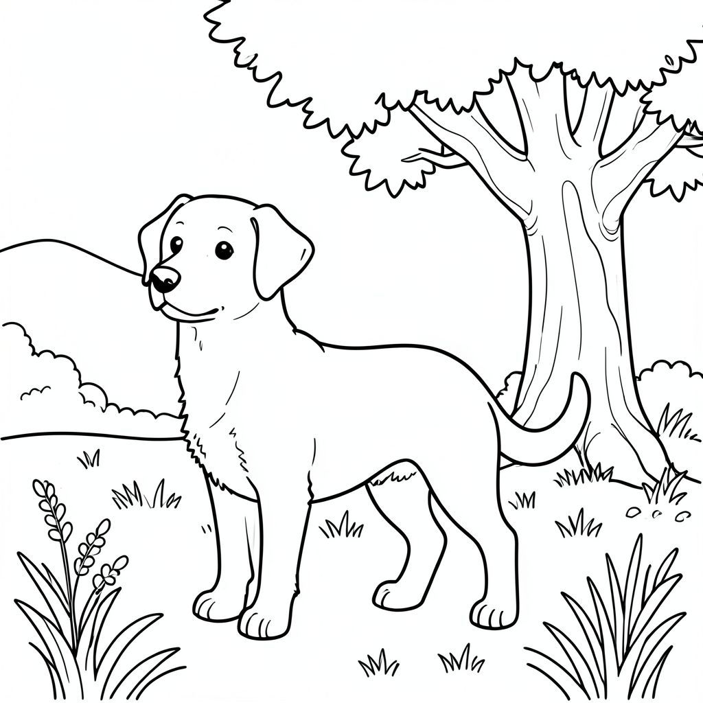 solo, chủ đề đơn, một đầu, hai mắt, hai tai, bốn chân, một đuôi, tỷ lệ tự nhiên, quy mô thích hợp trong môi trường, đúng giải phẫu,, đồng cỏ, cây sồi, bóng râm, ánh sáng mặt trời, nền đơn giản, dọn dẹp, tinh khiết, nhỏ, sách truyện, đơn giản, trang màu, nghệ thuật đường, nền trắng, solo, chủ đề đơn, đúng giải phẫu, giải phẫu hoàn hảo