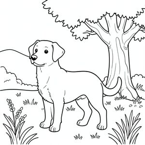 solo, chủ đề đơn, một đầu, hai mắt, hai tai, bốn chân, một đuôi, tỷ lệ tự nhiên, quy mô thích hợp trong môi trường, đúng giải phẫu,, đồng cỏ, cây sồi, bóng râm, ánh sáng mặt trời, nền đơn giản, dọn dẹp, tinh khiết, nhỏ, sách truyện, đơn giản, trang màu, nghệ thuật đường, nền trắng, solo, chủ đề đơn, đúng giải phẫu, giải phẫu hoàn hảo