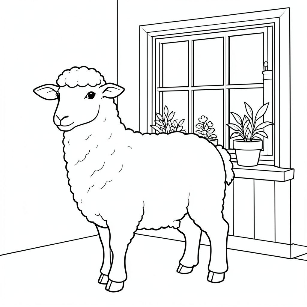 solo, chủ đề đơn, một đầu, hai mắt, hai tai, bốn chân, một đuôi, tỷ lệ tự nhiên, quy mô thích hợp trong môi trường, đúng giải phẫu, Cừu, Nắng, góc ăn sáng, Cửa sổ lồi, thực vật, ngưỡng cửa, đơn giản, dọn dẹp, lý lịch, tự nhiên, Gỗ, trang màu, nghệ thuật đường, nền trắng, solo, chủ đề đơn, đúng về mặt giải phẫu, giải phẫu hoàn hảo