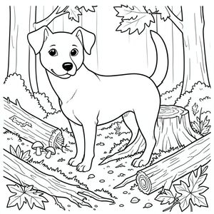 solo, chủ đề đơn, một đầu, hai mắt, hai tai, bốn chân, một đuôi, tỷ lệ tự nhiên, quy mô thích hợp trong môi trường, đúng giải phẫu,, miếng dán nấm, gốc cây thối rữa, rừng mùa thu ẩm ướt, lá, ánh sáng mặt trời, rêu, rễ, khúc gỗ rơi, gỗ, nền đơn giản, trang màu, nghệ thuật đường, nền trắng, solo, chủ đề đơn, chính xác về mặt giải phẫu, giải phẫu hoàn hảo