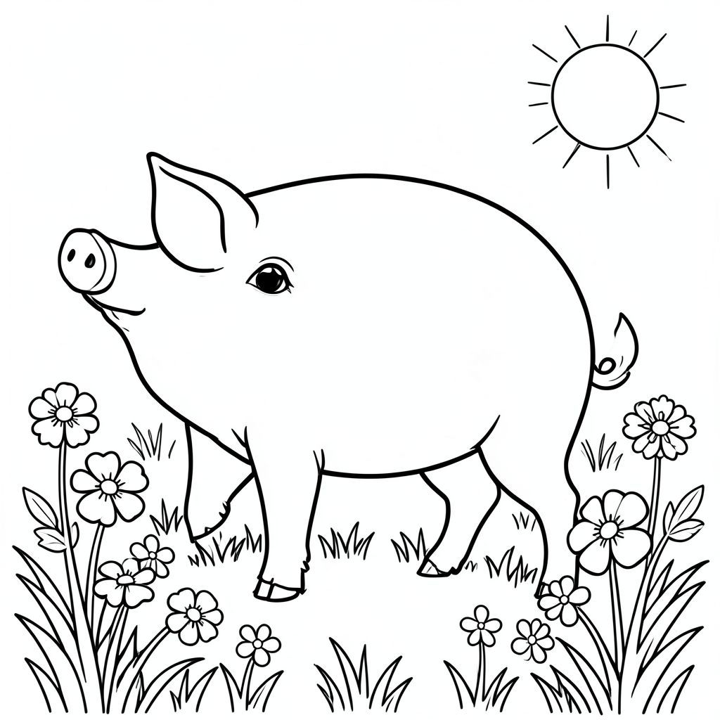 solo, chủ đề đơn, một đầu, hai mắt, hai tai, bốn chân, một đuôi, tỷ lệ tự nhiên, quy mô thích hợp trong môi trường, đúng giải phẫu, Con lợn, Cỏ ba lá, hoa, trắng, ánh nắng mặt trời, cánh đồng, cỏ, đơn giản, lý lịch, dọn dẹp, mộc bản, trang màu, nghệ thuật đường, nền trắng, solo, chủ đề đơn, đúng về mặt giải phẫu, giải phẫu hoàn hảo